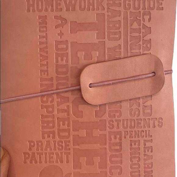 NEW, Vintage Looking , Refillable Leather Teachers Journal With pad & Card Slots - Picture 4 of 8